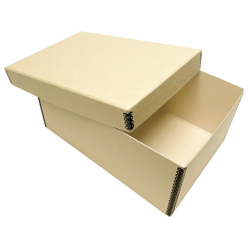 Lineco Photo Card Box, Museum-Quality Archival Storage, Acid-Free with Removable Lid, Bulk Storage for Negatives, Prints, Films, Photos, Snapshot, 5x8x12 Inches, Tan - Image 1